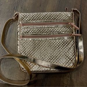 Vera Bradley rose gold triple hipster